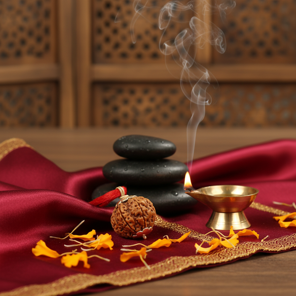 7 Mukhi Nepali Rudraksha with Silver Plated Capping & Auspicious Red Thread | 100% Authentic & Lab Verified