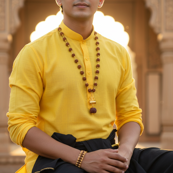 Rudrakasha Mala + Bracelet Combo - House of Sanatan