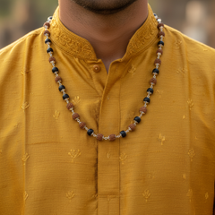 Divine Shield Spiritual Mala_Rudraksha + Karungali Beads