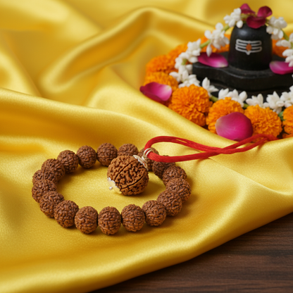7-Mukhi Rudraksha Dual Power Combo | 7-Mukhi Nepali Rudraksha Pendant + 7-Mukhi Indonesian Rudraksha Bracelet